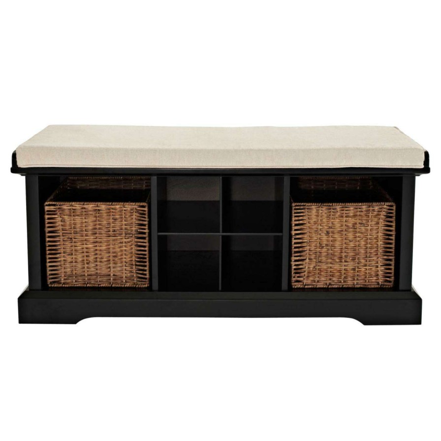 Indoor Benches * | Best Pirce Indoor Storage Benches Crosley Brennan Entryway Storage Bench Black