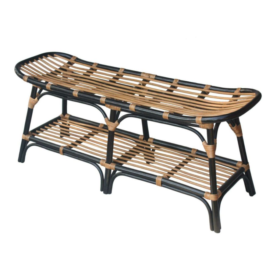 Indoor Benches * | Best Reviews Of Bedroom Benches New Pacific Direct Inc Damara Rattan Indoor Bench