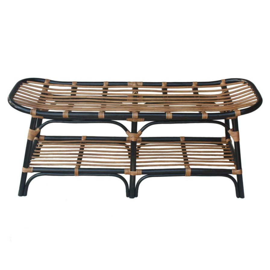 Indoor Benches * | Best Reviews Of Bedroom Benches New Pacific Direct Inc Damara Rattan Indoor Bench