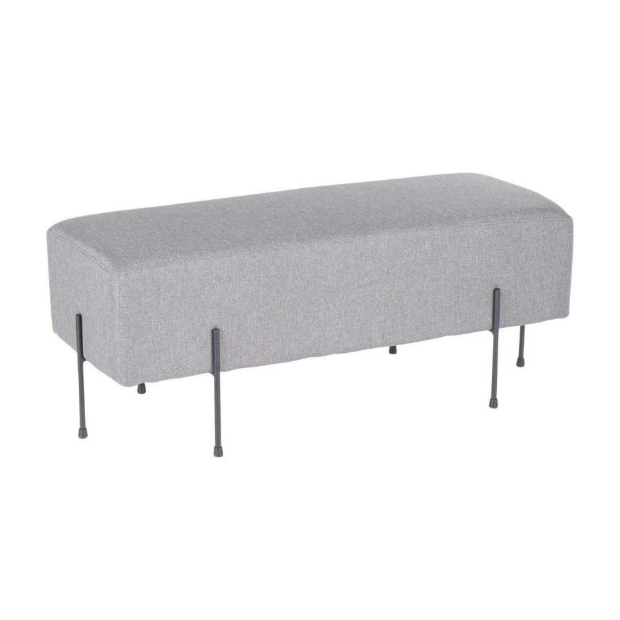 Indoor Benches * | Best Deal Bedroom Benches Lumisource Daniella Contemporary Fabric Indoor Bench