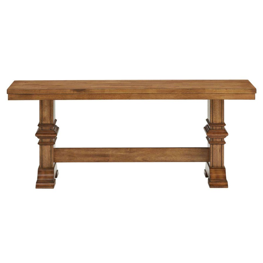 Dining Chairs * | Deals Kitchen & Dining Benches Humblenest Countryside Farmhouse Dining Bench With Trestle Leg