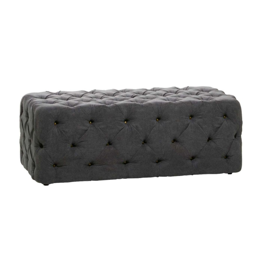 Indoor Benches * | Coupon Ottoman Benches Decmode Velvet Tufted Bench