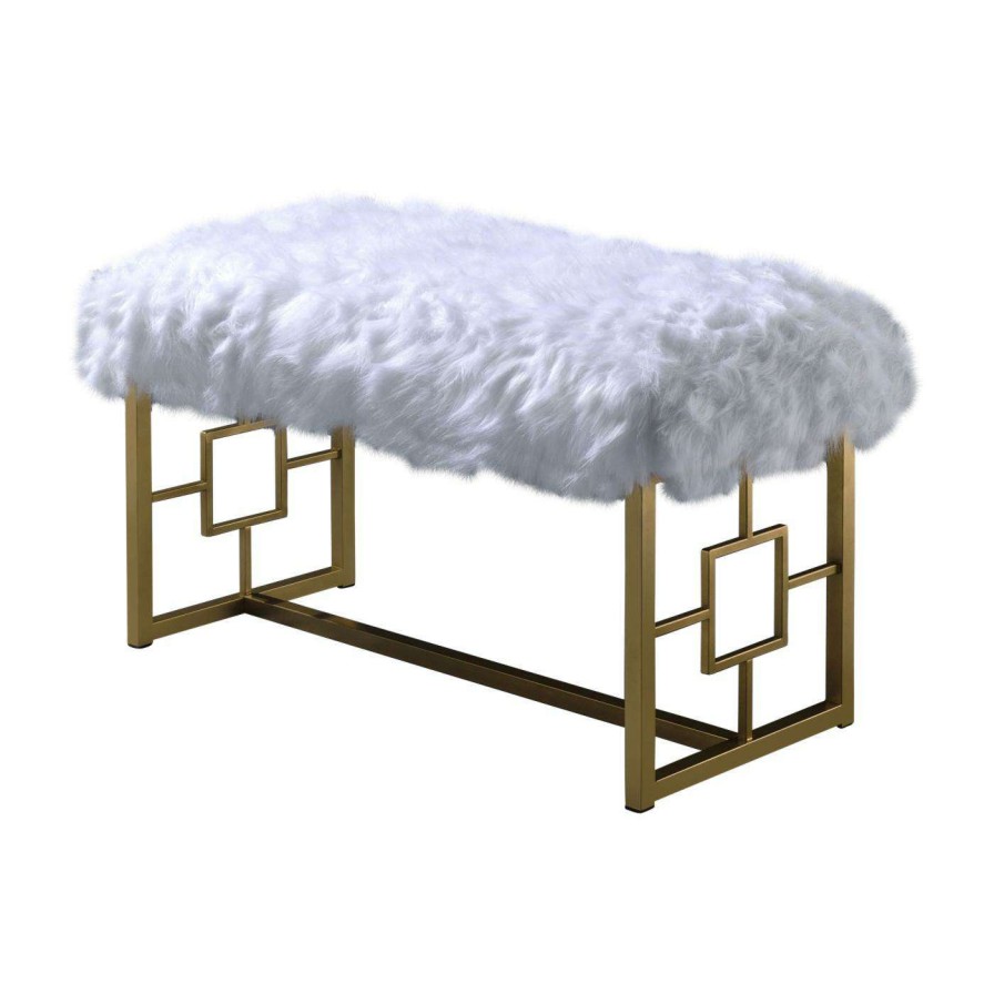 Indoor Benches * | Coupon Ottoman Benches Acme Furniture Bagley Ii Backless Upholstered Bench