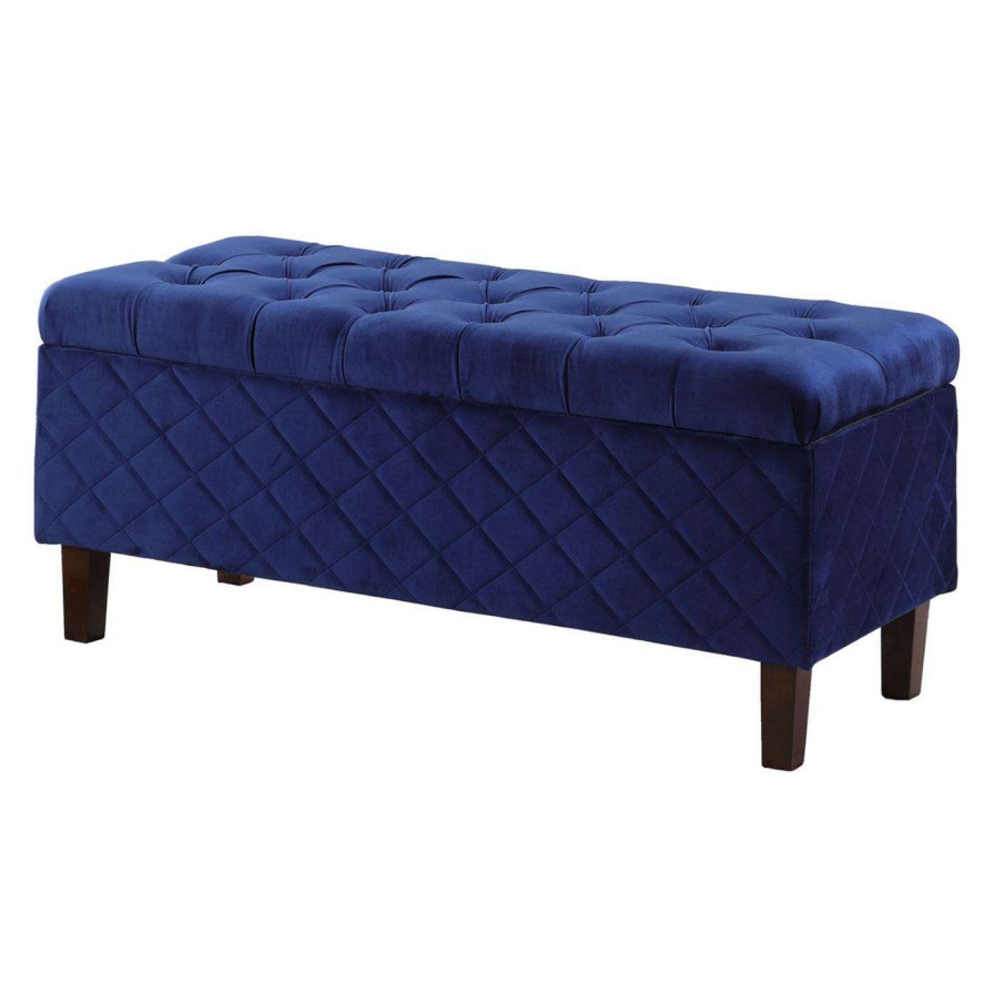 Indoor Benches * | Brand New Indoor Storage Benches Ore International 41 In. Shantelle Quilted Tufted Storage Bench