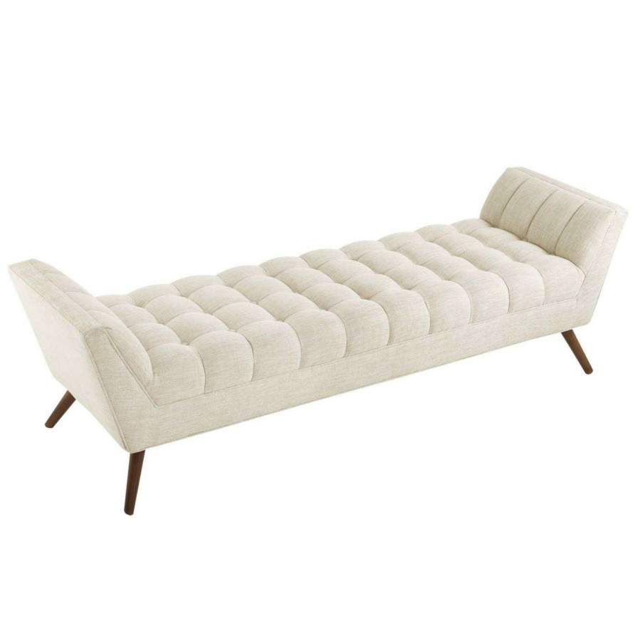 Indoor Benches * | Promo Bedroom Benches Modway Response Medium Upholstered Fabric Bench