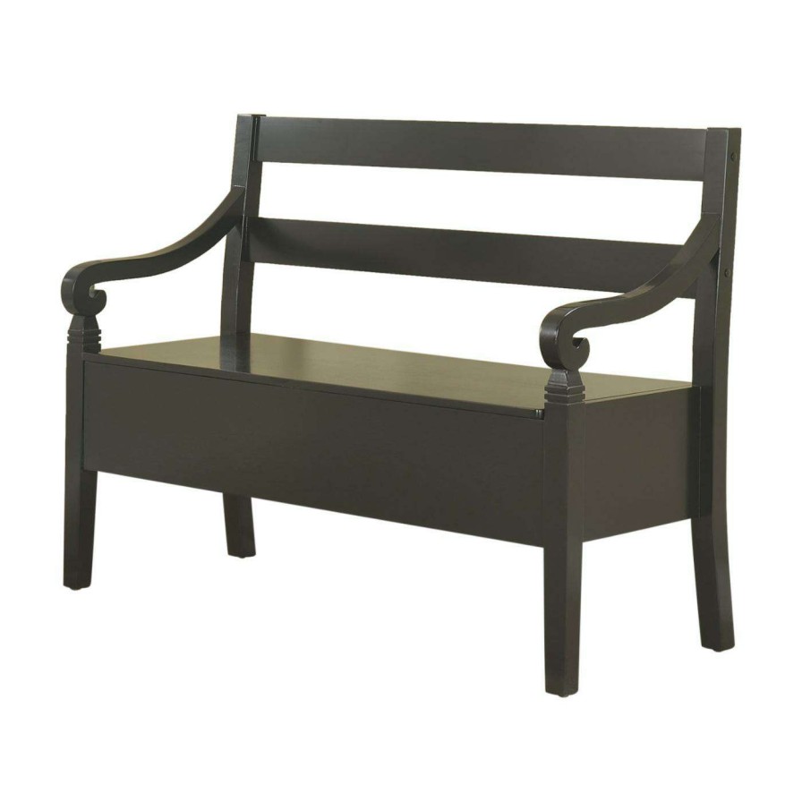 Indoor Benches * | Promo Indoor Storage Benches Crown Mark Kennedy Storage Bench Gray